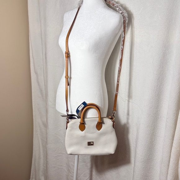 Dooney & Bourke White and Brown Satchel - Picture 2 of 4